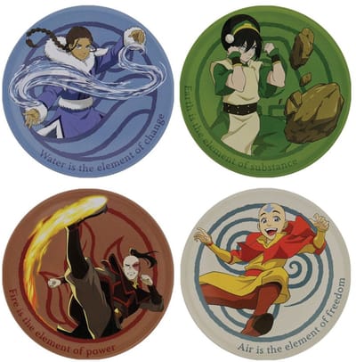 FaNaTtik Avatar The Last Airbender Coaster 4-Pack Glasses & Coasters