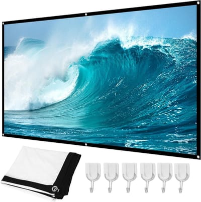 Projectiescherm - Beamer Scherm - Thuisbioscoop Ervaring - Kreukvrij HD Beeld - 84 inch - Wit