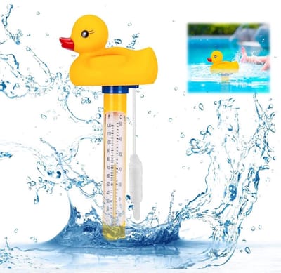 EXCITAT Thermometer - met snoer - Zwembadthermometer - Kunststof thermometer - Geschikt voor zwembaden, spa's, badkuipen, aquaria