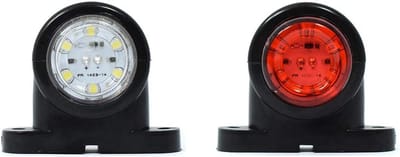 LED Markeringslichten - Positielichten Aanhanger - Voertuig Verlichting - Waterdicht en Schokbestendig - 65mm x 18mm Basis - Rood Wit