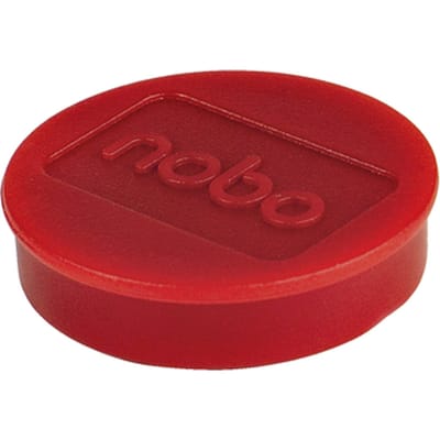 Nobo Magnetische Whiteboard Magneten - Pak Van 10 Stuks - 32mm Magneten - Rood