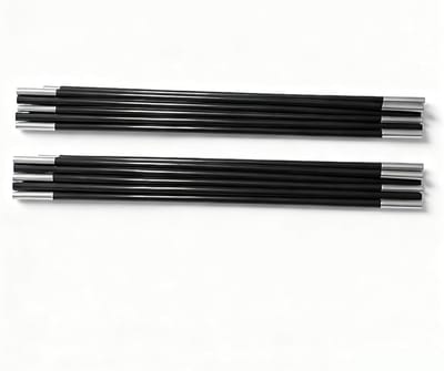 Tentstok Set - Luifel Frame - Kamperen Buiten - Flexibel Glasvezel - 448 cm Lengte - Zwart