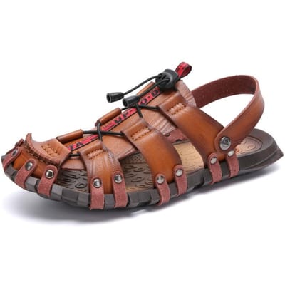 Zomer Heren Tas-teen Slippers Nieuwe Grote-maat Teenslippers Strand Schoenen Zachte Zool Casual Sandalen Herenschoenen 46 brown