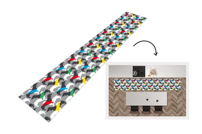 Keukenloper - Loper keuken - Honden - Teckel - Patronen - 300x50 cm - Keukenloper vinyl