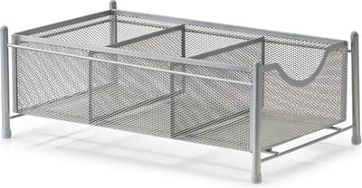Zeller keuken/keukenkast organizer uitschuifbaar - zilver - 25 x 40 x 15 cm - metaal
