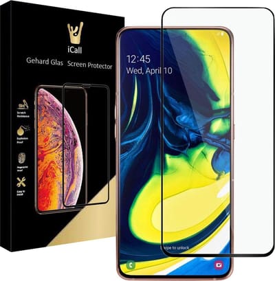 Screenprotector geschikt voor Samsung A80 - Full Screen Protector Glas