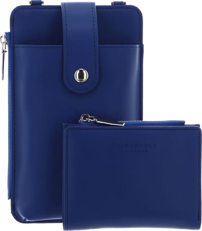SEIDENFELT MANUFAKTUR Telefoontasje Portemonnee Medja Cellphone Bag Structure Galactic Blue Donkerblauw