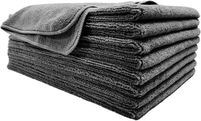 Famanu - Professionele microvezel handdoek om uw haar te drogen – sneldrogend/niet-pluizend – 8 pack – donkergrijs – 40,6 x 73,7 cm