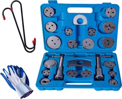 Remzuiger Terugzet Set - Remklauw Gereedschap - Remmen Onderhoud - Universele Toepassing - 26 Delig - Blauw