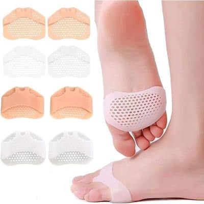 Coussinet Plantaire Gel 6 Pair Coussin En Silicone À L'avant-pied Coussin Gel Pieds Respirants Et Confortable SEMELLE ORTHOPEDIQUE beige