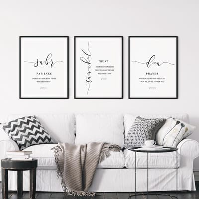 Islam Poster Set van 3 stuks 50x70cm (zonder frame) - Islamitische Kunst aan de Muur - Wanddecoratie - Wall Art- Islamic wall art - Gepersonaliseerde posters