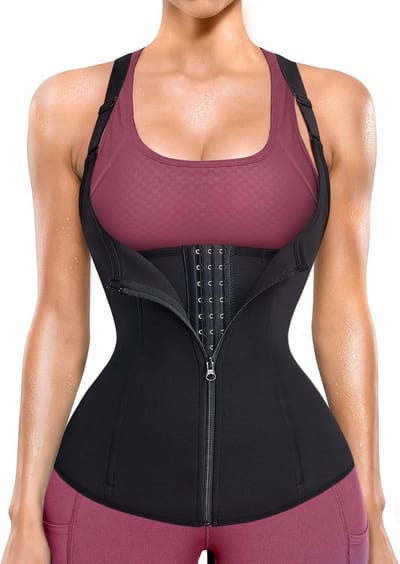 Dames Taille Trainer Corsetto Dimagrante - Body Modelant met Rits voor Sauna Training