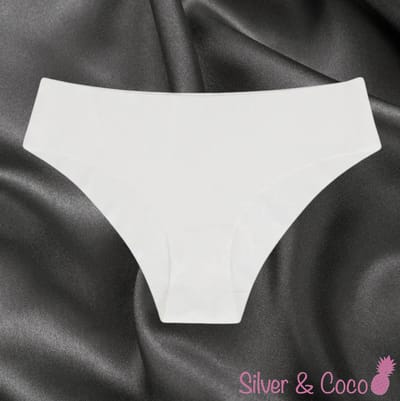 SilverAndCoco® - Naadloze Onderbroek / Seamless Broekje Dames / Zacht Brazilian Slipje / Naadloos Stretch Ondergoed Vrouw / Hipster Dames Lingerie Broekje Slip White - Wit / Small / S