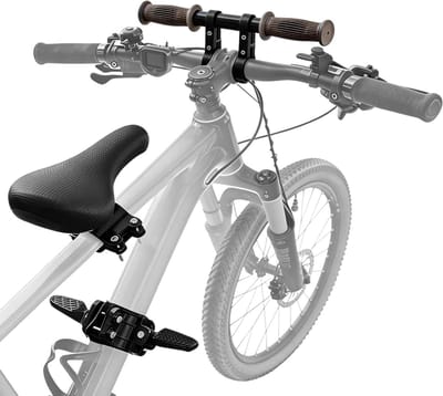 Kinderfietszitje - Fietsstoeltje voorop - Samen fietsen - Verstelbaar en afneembaar - 22 x 19 cm - Zwart