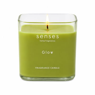 GUSTA® Glow Luxe Geurkaars – 42 Branduren – Handgegoten in Groene Glazen Pot