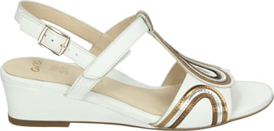 Ara - 1227302 SIRMIONE-S - Sandalen met hak - Kleur: Wit/beige - Maat: 37.5
