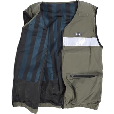 Coole Vest 4 Maten Verstelbaar Reflecterend Meerdere Zakken Wind- en Waterkoelend Airconditioning Vest gray