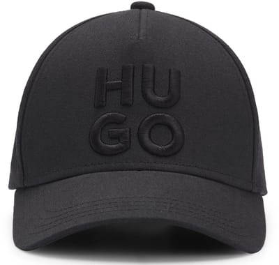HUGO Jude-Stacked Cap Black Zwart