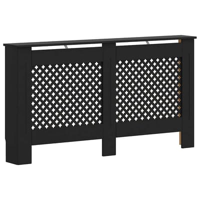 vidaXL Radiatorombouw 152x19x81,5 cm MDF zwart