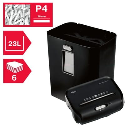 Rexel ProMax QS REX623 Papierversnipperaar - P4 Snippers - Tot 6 Vel - 23L - Zwart