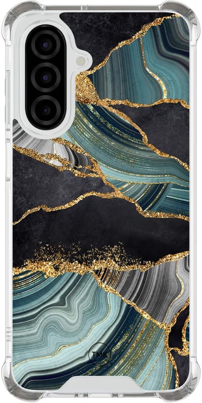Shockproof hoesje geschikt voor Samsung Galaxy A26 - Marble jade stone - Schokbestendig - Verhoogde randen - TPU case - Extra Sterke Back Cover - Marmer - Transparant, Multi