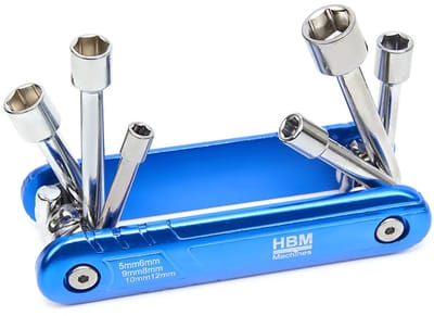 HBM 6 Delige Opvouwbare Dopsleutelset