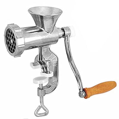 Dailygoods- Vleesmolen Handmatig - Aluminium Vleesmolen - Roestvrij Staal - Ruimtebesparend - Veilig en Robuust - Eenvoudige Bediening - Vleesfabriek