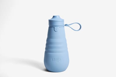 Stojo - Sport Drinkfles 590 ml Steel - Siliconen - Blauw -