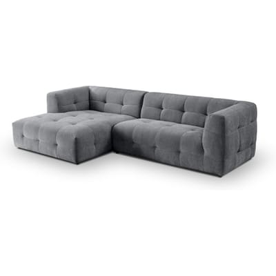 Furnilux Tenso l-vormige sofa links grijs moderne hoekbank met duurzaam design