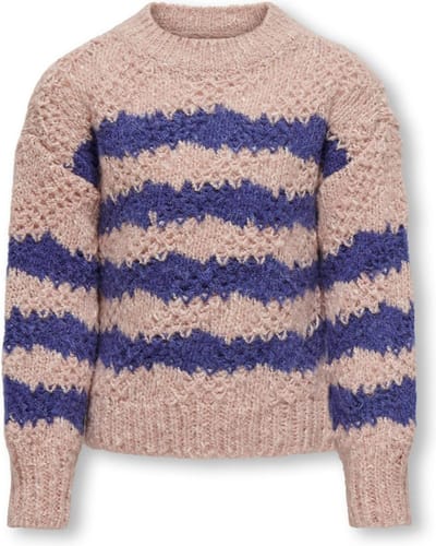 Only trui meisjes - roze - blauw - KOGace - maat 134/140