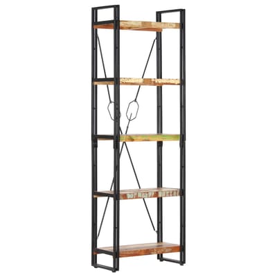 vidaXL - Boekenkast - met - 5 - schappen - 60x30x180 - cm - massief - gerecycled - hout
