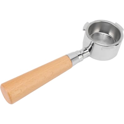 Koffie Bodemloze Portafilter 3 Oren Ultrafijn Poriefilter Ergonomisch Afneembaar Bodemloos Handvat beige