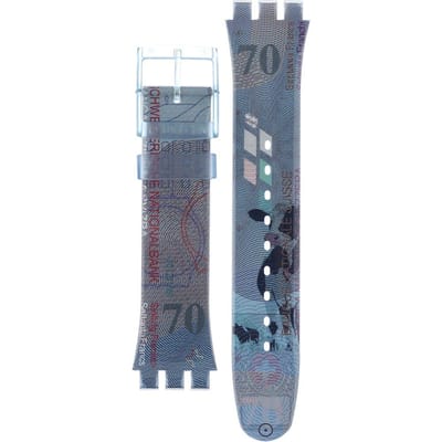 Swatch Plastic - Originals Large (41mm) SUO/SO29/SO32 ASUOZ181 SUOZ181 Septante Blue Horlogeband