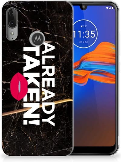 Motorola Moto E6 Plus Siliconen hoesje met naam Already Taken Black