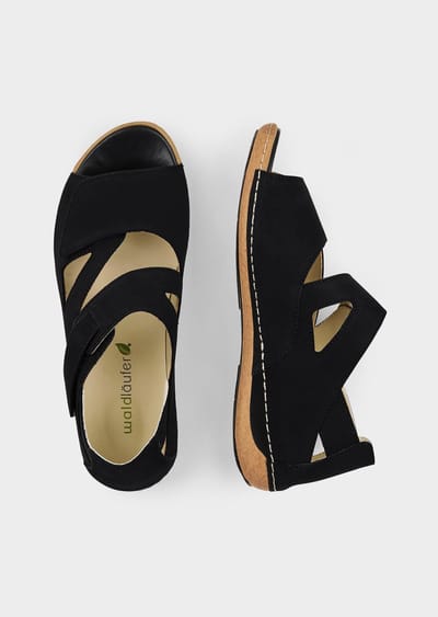 Sandalen met verstelbare klittenband - zwart - Gr. 41 van Goldner Fashion