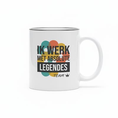 Ik Werk Met Absolute Legendes Mok – Grappig Team Cadeau voor Collega’s – 330 ml Keramische Koffiemok