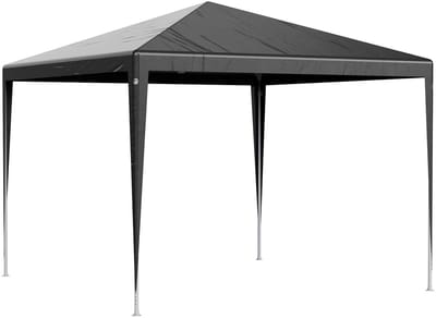 Archi Partytent 3x3 Meter – Tent - Waterbestendig PE-Dak – 4 Afneembare Zijwanden met Ramen – UV-Bescherming – Stalen Frame – Grijs