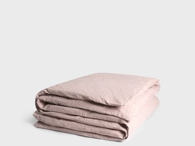 Yumeko dekbedovertrek gewassen linnen roze chambray 140x200 (zonder slopen) - Biologisch & ecologisch