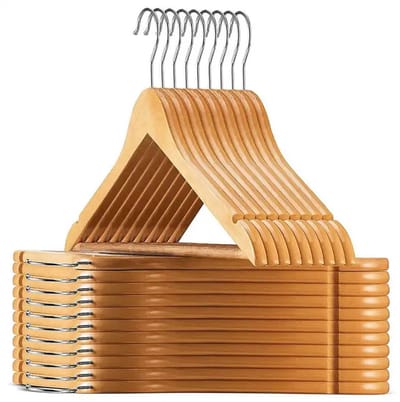 Severno Home WOODY - Kledinghanger - 360° Draaibare Haken - Natuurlijk Licht Beuken