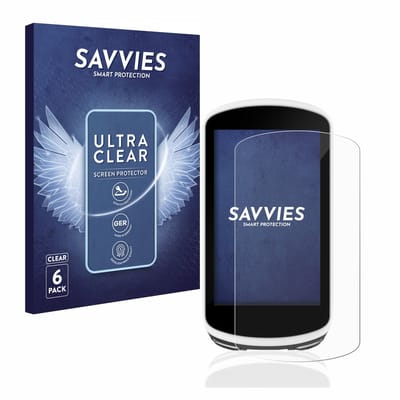 Savvies - Screenprotector voor Garmin Edge 1030 - Folie Beschermfolie transparant 6 Stuks
