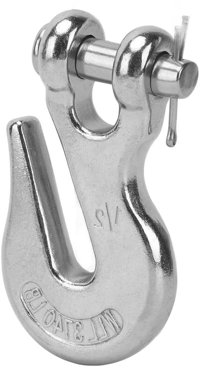 Slip Hook Roestvrij Staal - Lifting Hook Clevis - Tillen en Slepen - 316 Marine Kwaliteit - 1/2 inch - Zilver