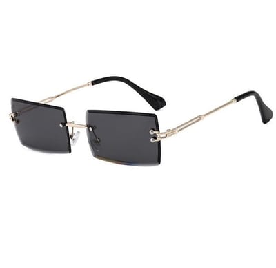 Knaak Zonnebril - Zwart Montuur met Gouden Details - Donkere Glazen - Unisex Design - 1 Stuk - Stijlvol