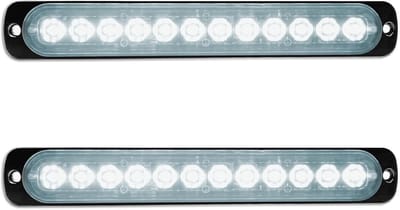 Set van 2 Universele LED Stroboscoop Noodverlichting Wit - 12V/24V Knipperlicht voor Auto, Trailer, Tractor