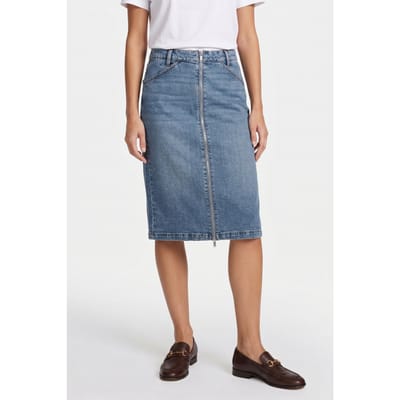 Calvin Klein Denim Zip Front Skirt Vintage Road Taglia: W29 | Minigonne Outlet | Donna