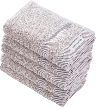 L&G - Handdoeken - 5-delig - 5 Handdoeken 50x100 cm - 100% Katoen - Beige Handdoek - Haarhanddoek