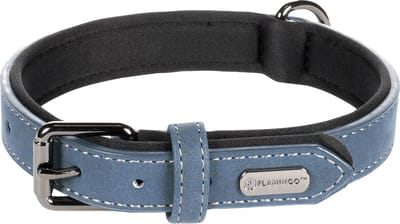 Flamingo Delu Met Neopreen - Halsband Honden - Halsband Delu Blauw S/m 31-39cm 20mm - 1st - 123537 - 1st