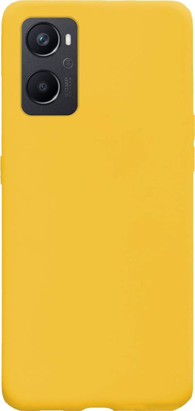 Hoes - Geschikt voor OPPO A76 - Sterk & Shockproof - Hoesje Cover - Siliconen Case - Geel