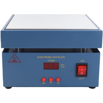200*200mm LED Microcomputer Elektrische Verwarmingsplaat Voorverwarmingsstation 800W wit