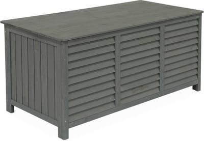 sweeek - Houten tuin opbergbox, castille, 330l, b30 x d64 x h60cm