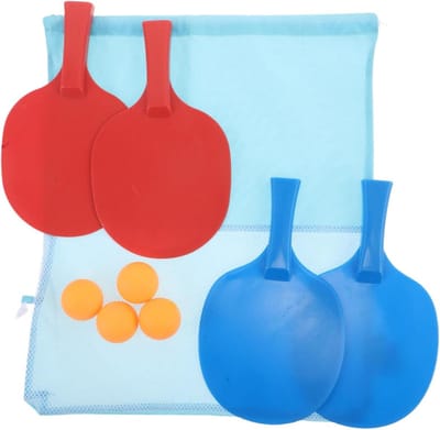 Kinder Tafeltennis Set - Pingpong Peddels Set - Buiten Activiteiten Bevorderen - Speciaal voor Kleine Handen - 23x13.5x2 cm